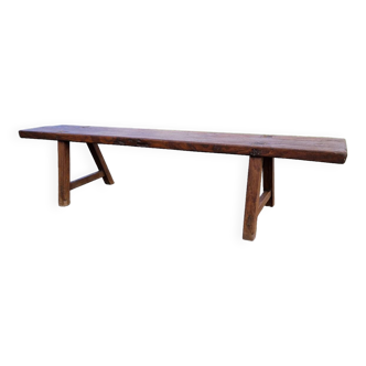 Solid oak bench