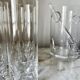 Vintage Bohemian Crystal Ice Bucket & 6 Glasses, Czech Rep. 80s