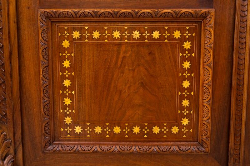 Unique Moorish style bookcase, circa 1870.