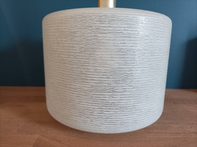 Chandelier suspension support metal globe frosted glass