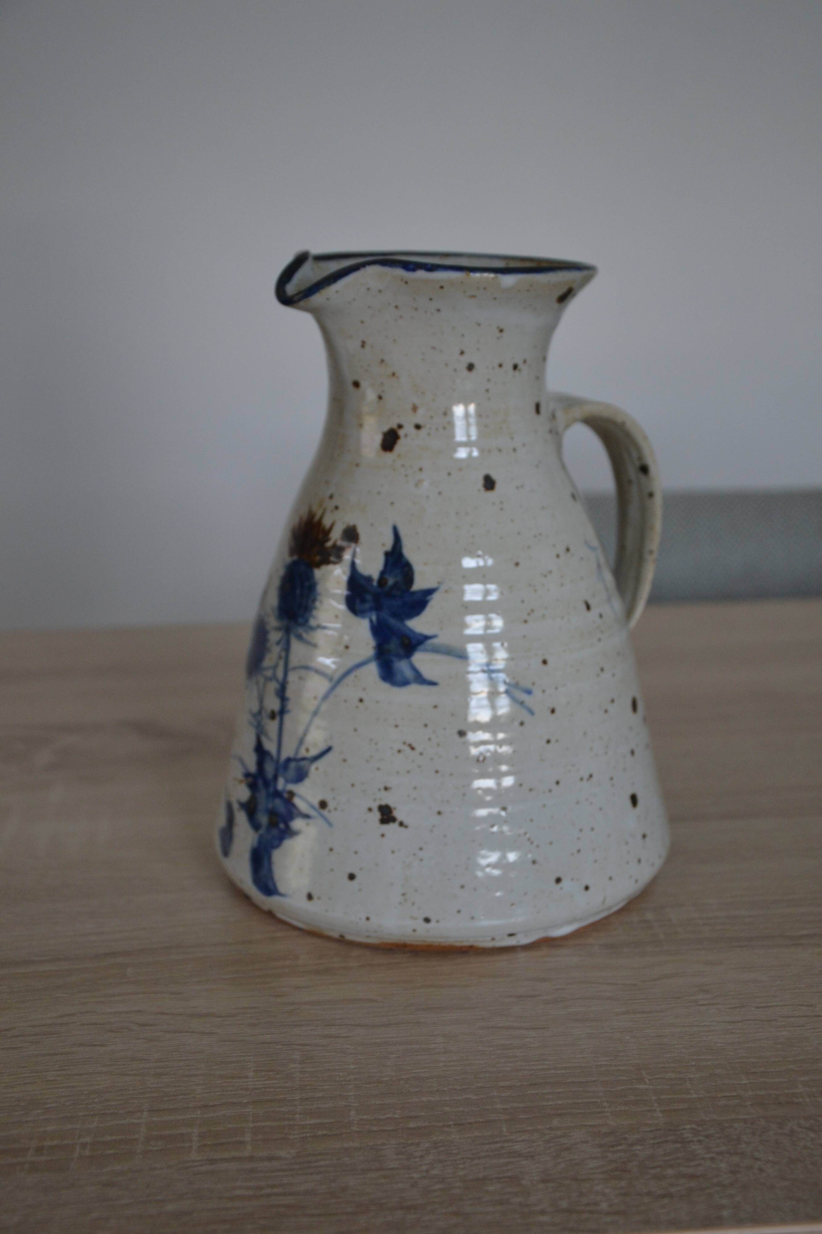 Large pyrite stoneware pitcher attributed to Guy Roland Marcy