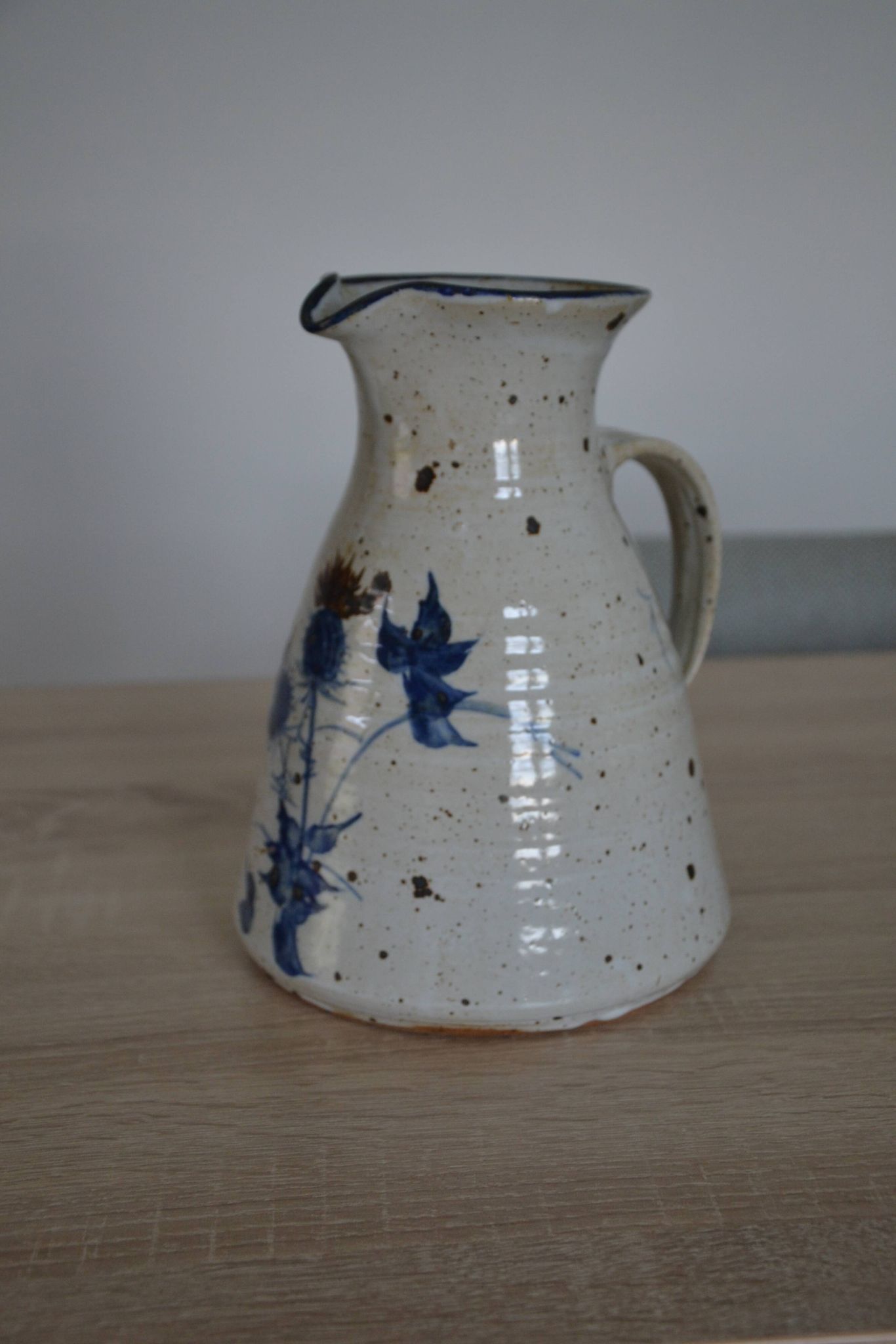 Large pyrite stoneware pitcher attributed to Guy Roland Marcy