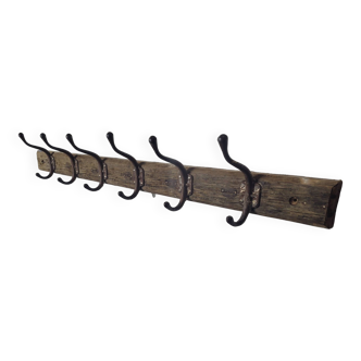 School coat rack with 6 hooks, 100cms L