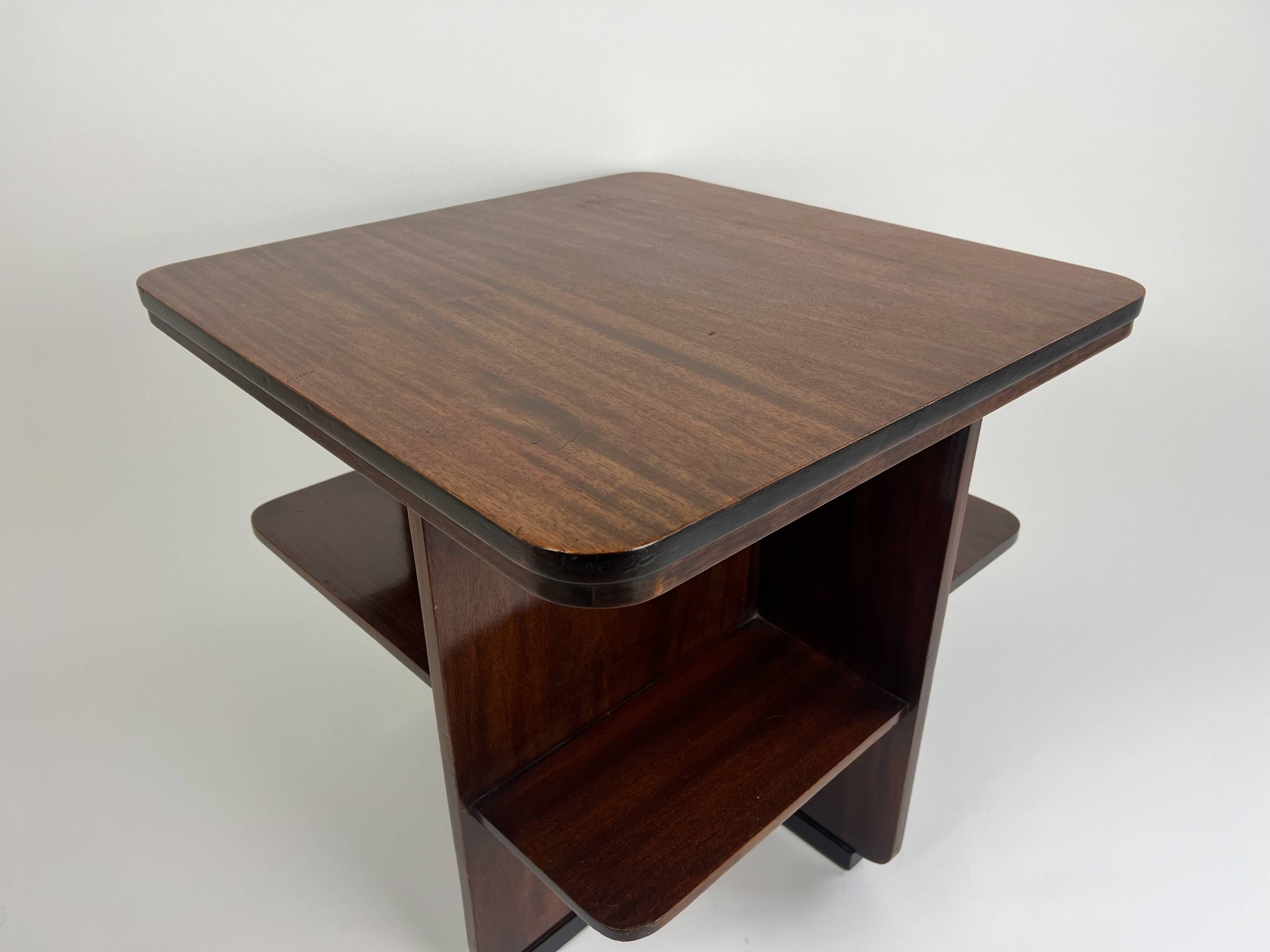Antique art deco book / side table by Waring & Gillow, England c.1930
