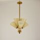 Chandelier Kamenický Šenov – Czechoslovakia, 1950s, brass and glass