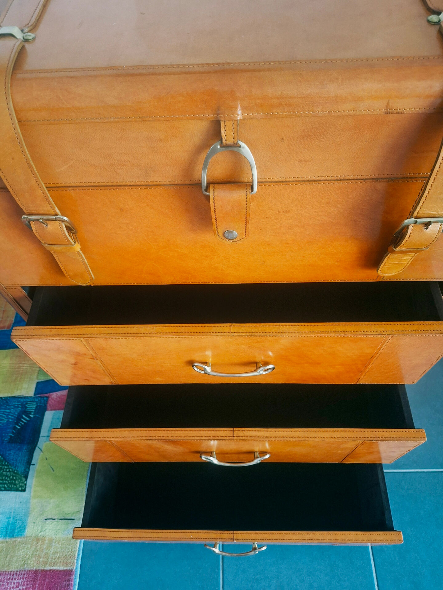 Leather commode / buffet by Hermès