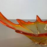 1,9kg Murano Glass "Centerpiece" 50cm Bowl Shell Element Murano, Italy, 1970