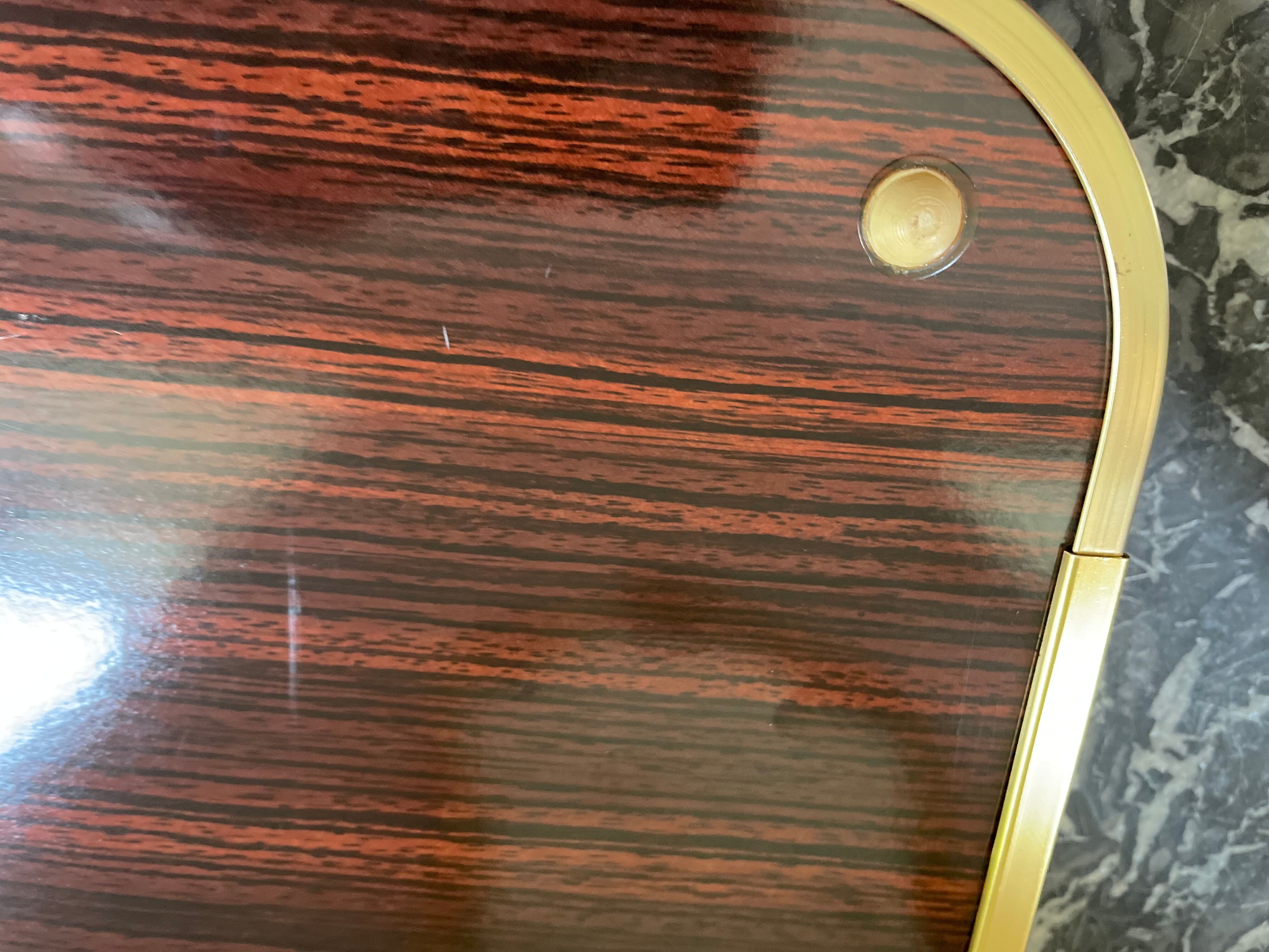 Vintage brass and formica tray 1950s