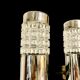 Pair of glass and chrome wall lamps from Sciolari