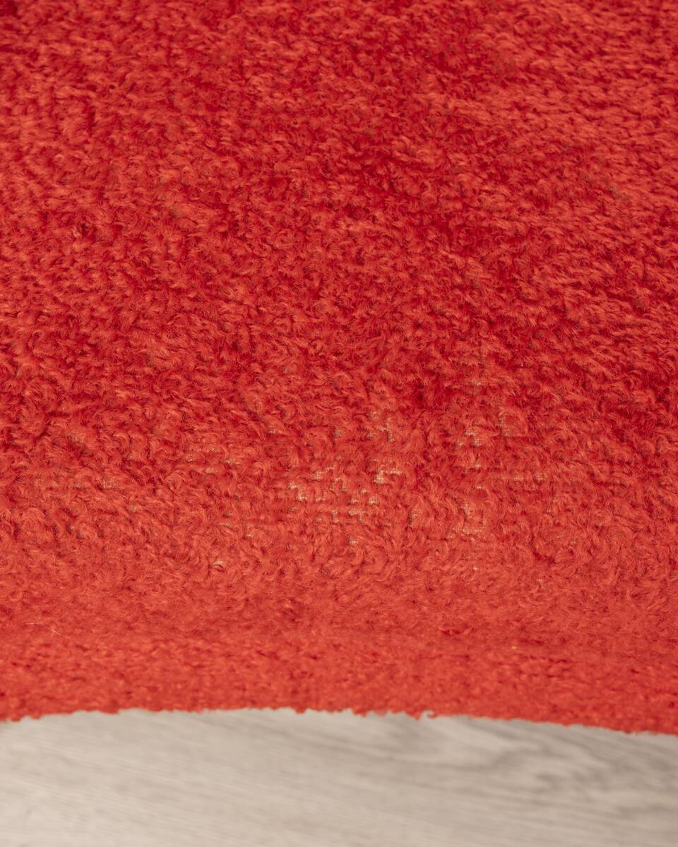 Pair of vintage 50s armchairs red fabric Italian design