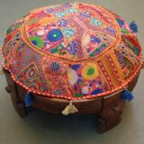 Pouf - large Indian round cushion