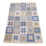 Tapis Röllakan suédois en laine tissée main, années 1960