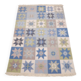 Swedish Röllakan wool rug – 240 x 170 cm – handwoven, 1960s