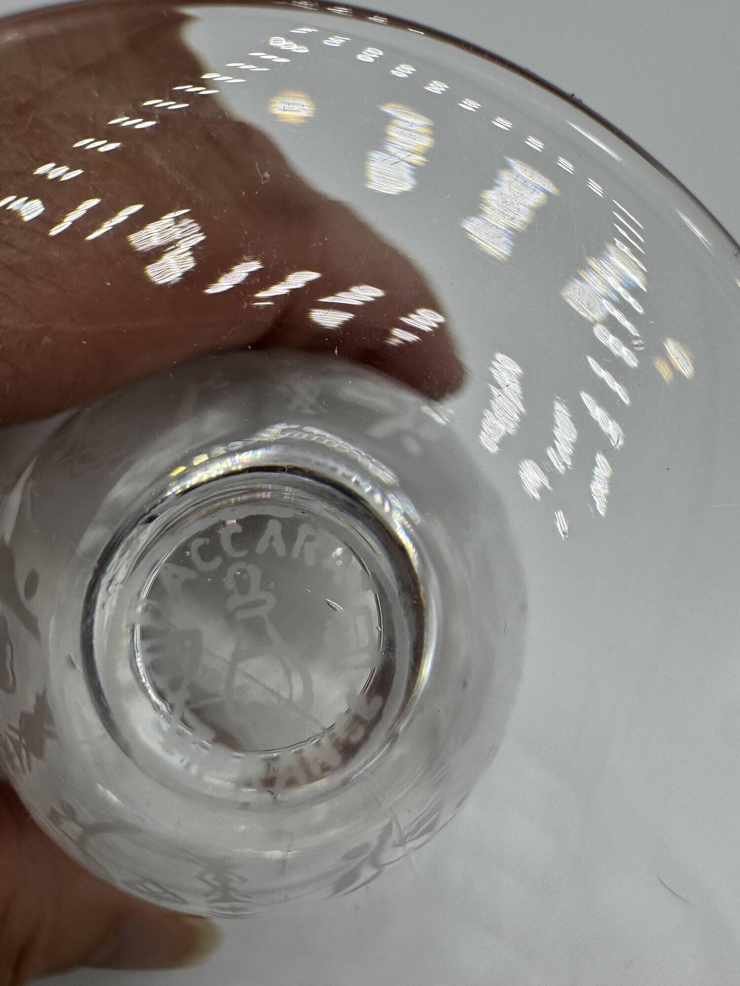 Set of 5 white wine glasses - Baccarat Crystal – Argentina model, 1940