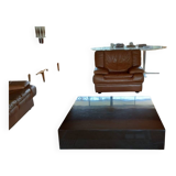 Lacquered cube coffee table – 1970s modernist design