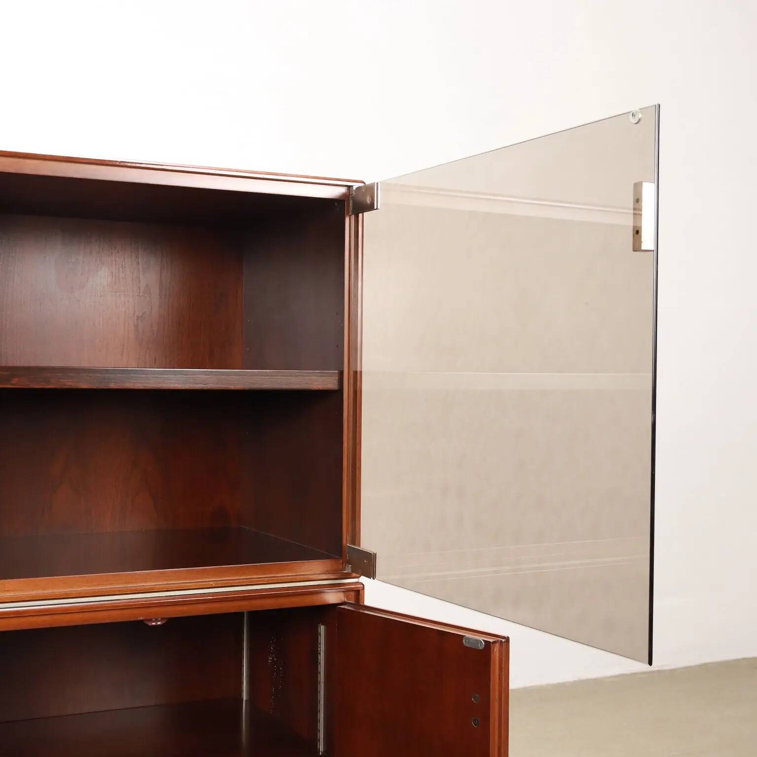 Meuble de salon Formanova en aluminium années 1970 modernisme