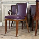Set of 4 Art Deco chairs and 4 armchairs in rosewood, circa 1930