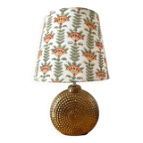 New Indian lamp, blockprint lampshade