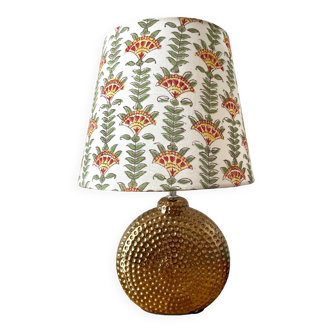 New Indian lamp, blockprint lampshade