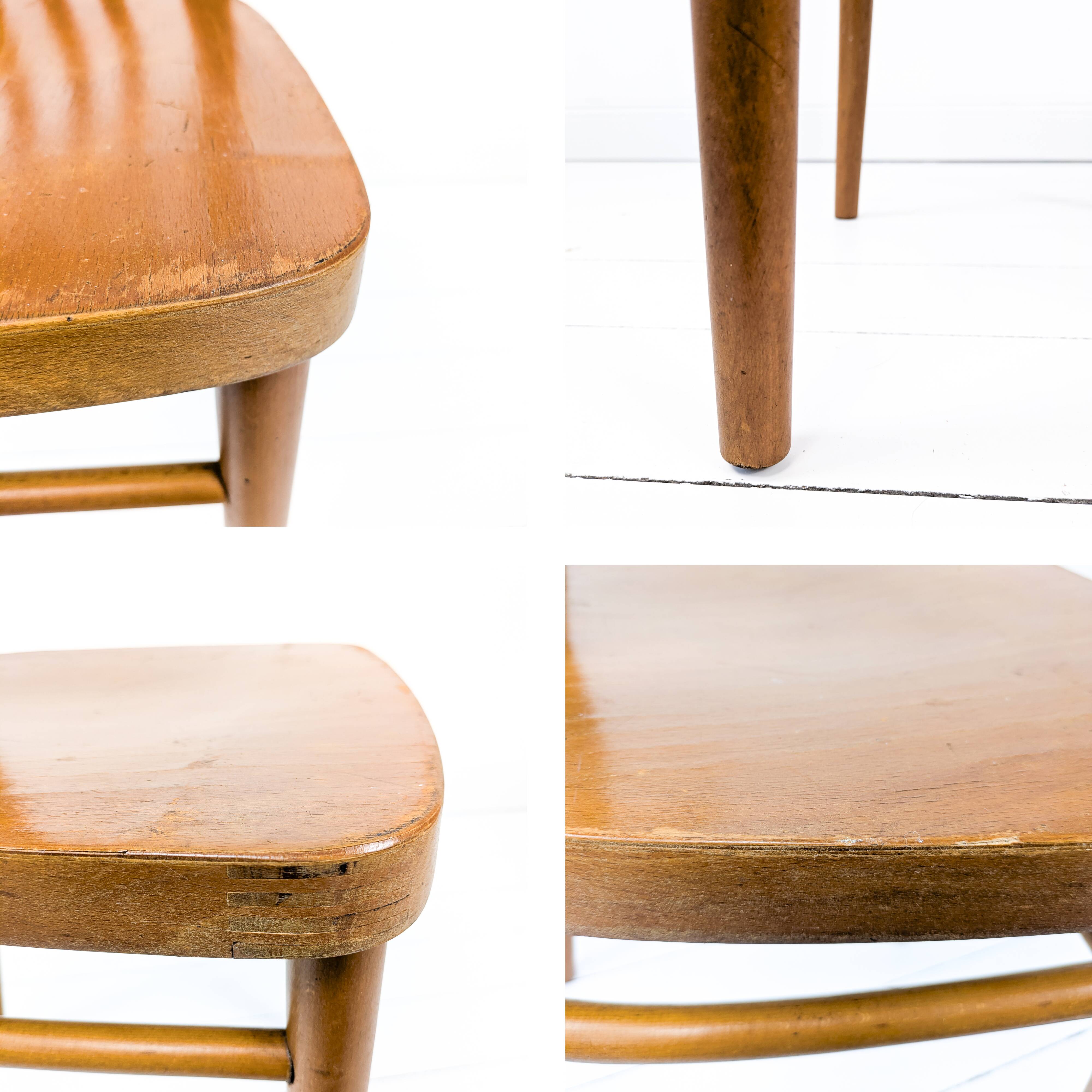 2pcs Chaise de café Chaise de bistrot Mid Century Vintage Café Bistro Streb