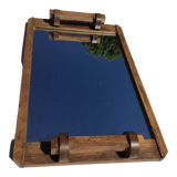 Art deco mirror tray solid wood