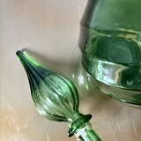 Large green glass bottle / carafe from Empoli, 1960s