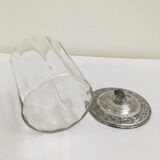 Old glass and silver metal candy