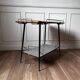 Vintage dessert table with checkerboard pattern