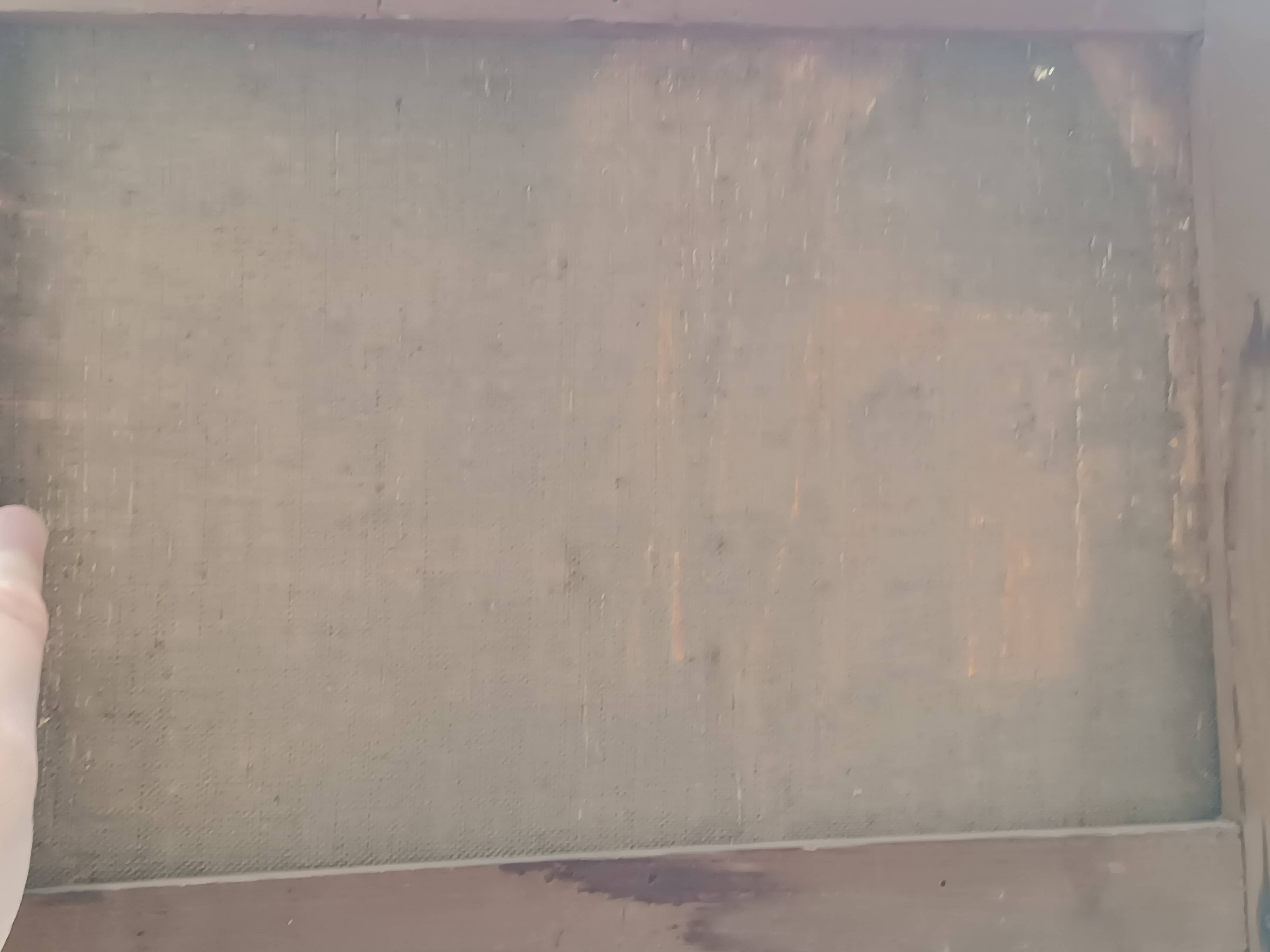 Oil painting on canvas of the courtyard of the pasha's mosque in Oran 1948