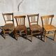 Set de 4 chaises bistrot dépareillées 