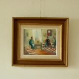 "Interior with Three People" by E. Wallin