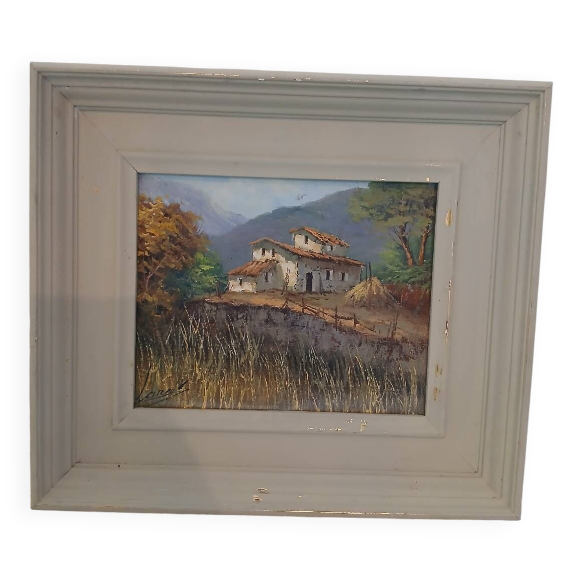 Oil painting of a Provençal landscape