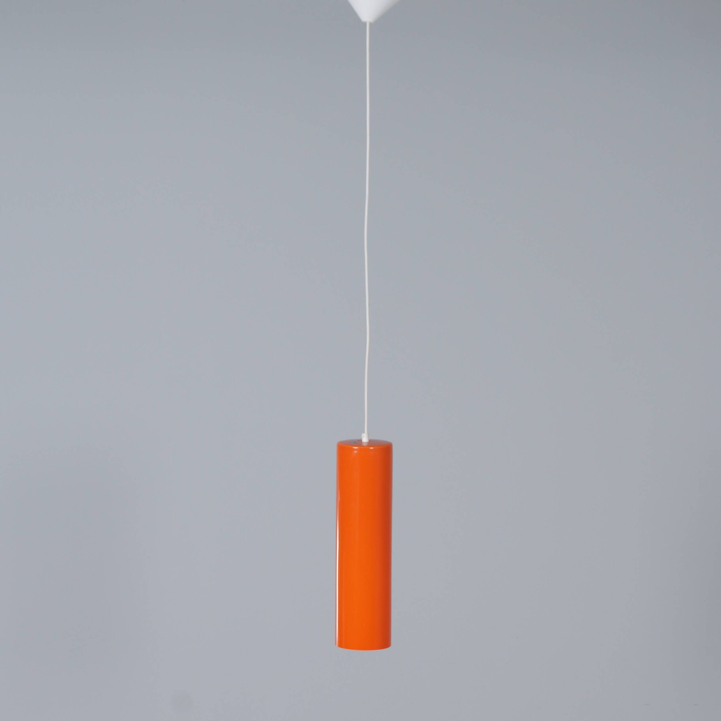 Suspension Murano Venini 486b par Paolo Venini pour Venini & C., 1962, orange