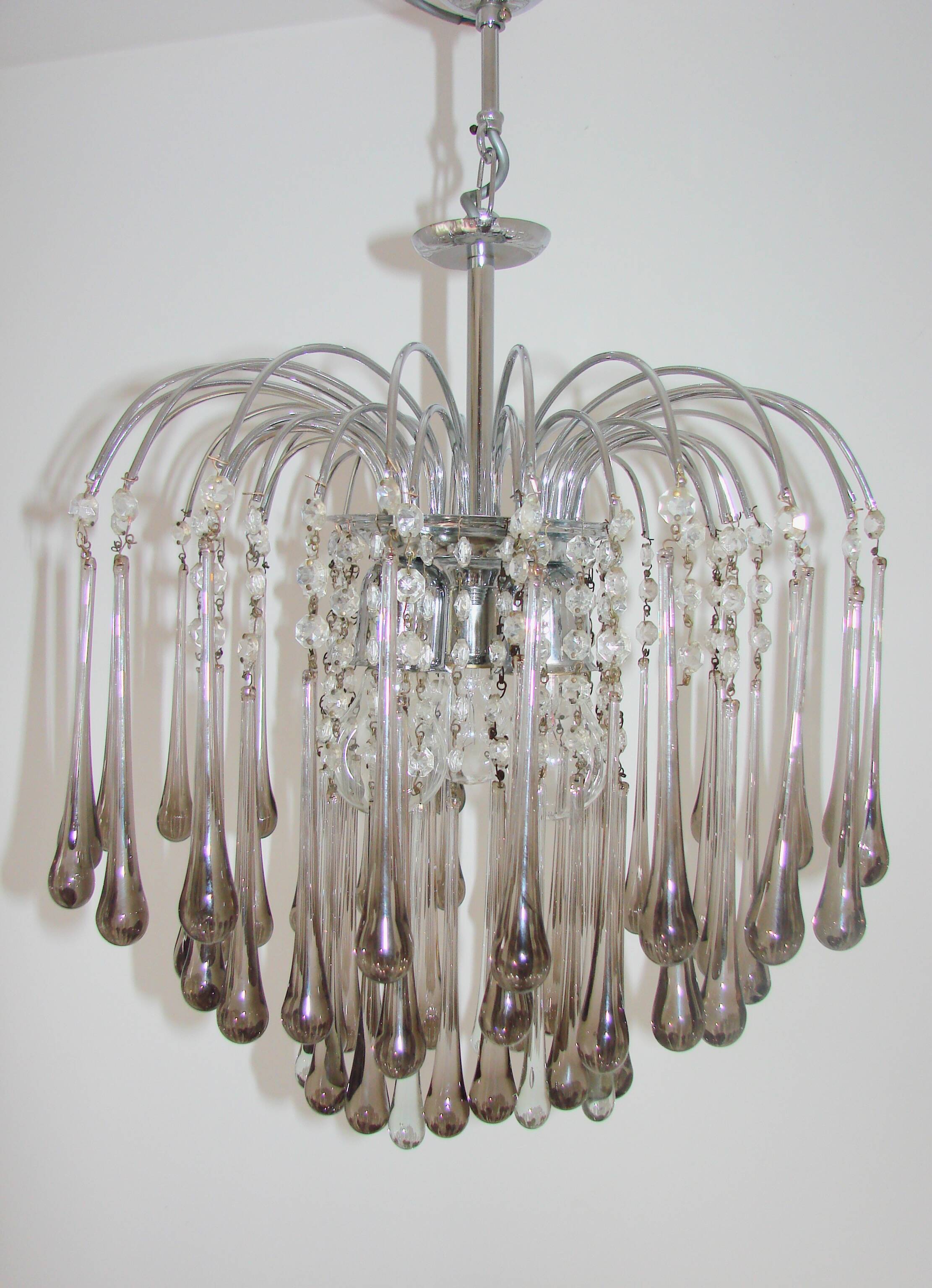 An original Paolo Venini Murano chandelier, Italy, 1970s.