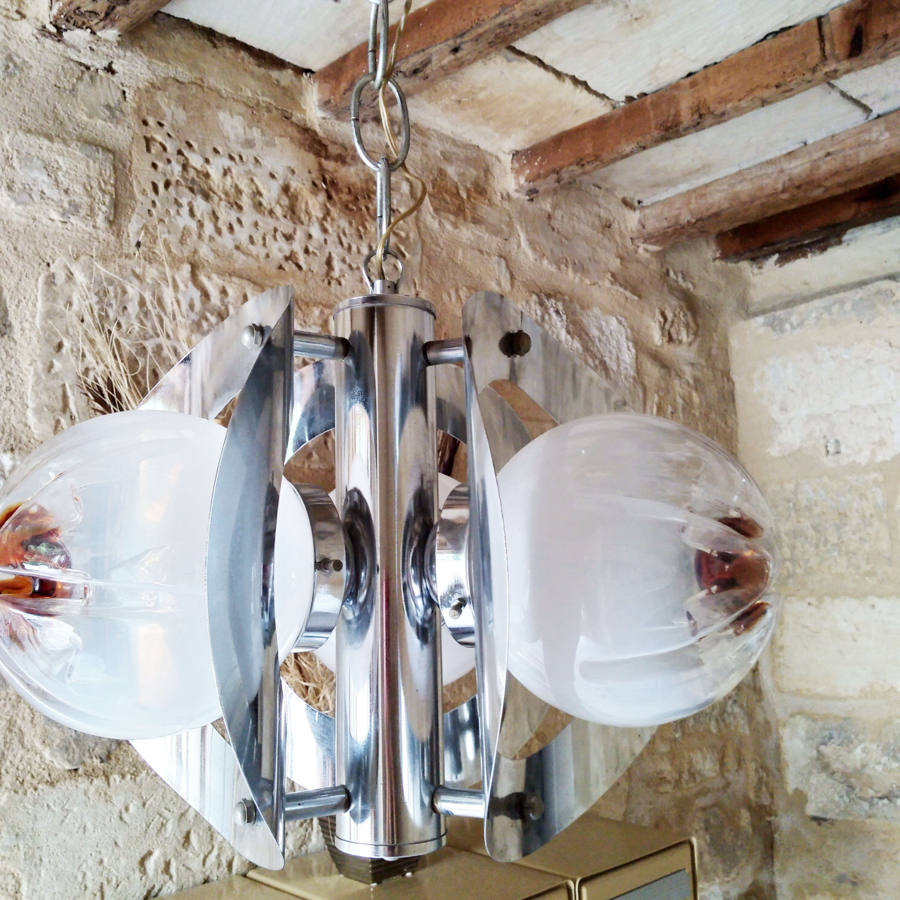 chandelier Mazzega pir Murano 1970