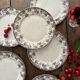 Set of 6 antique ironstone dinner plates, Alphand pattern