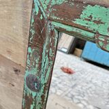 Old Art Deco mirror in Burmese teak