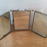 Old triptych barber mirror