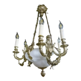 Lamp in bronze and alabaster XXth