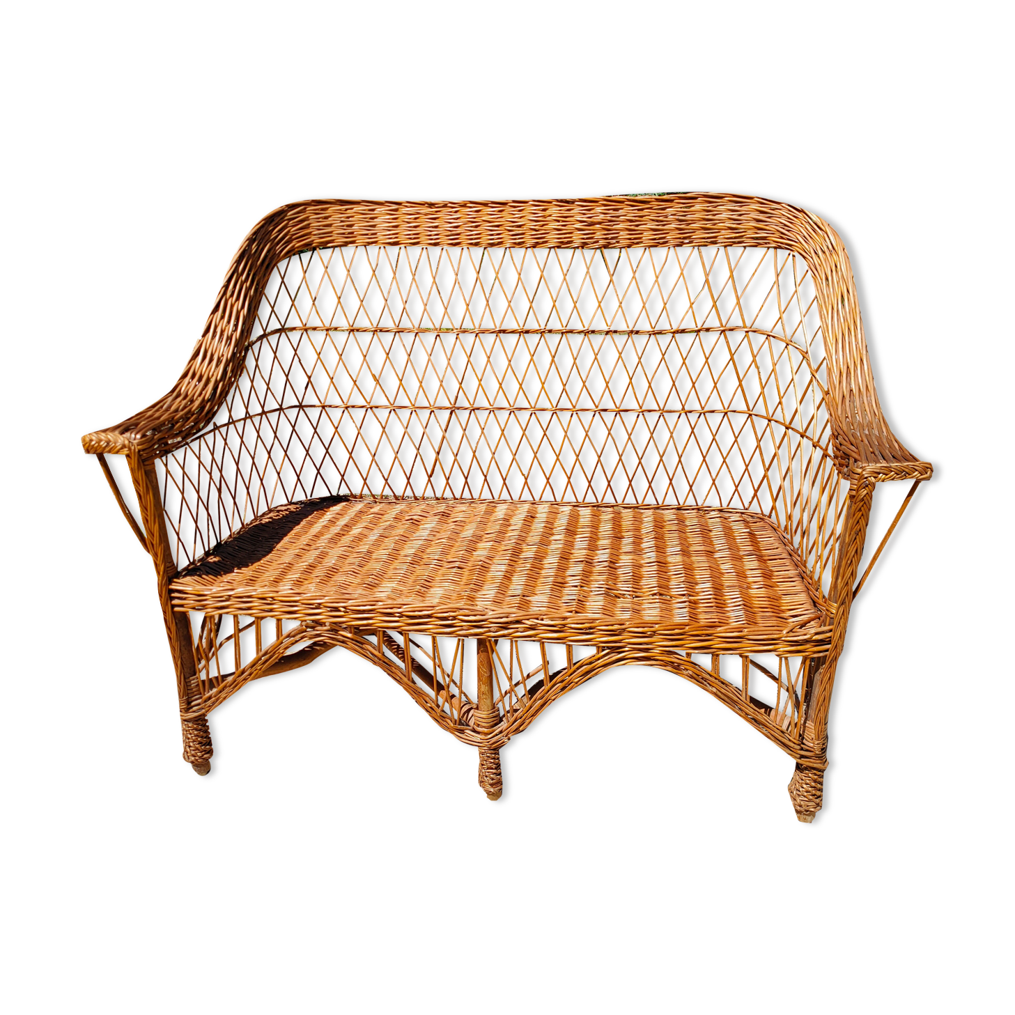 Rattan bench
