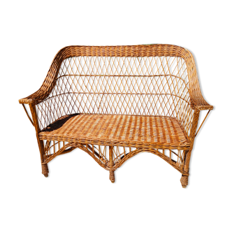 Rattan bench