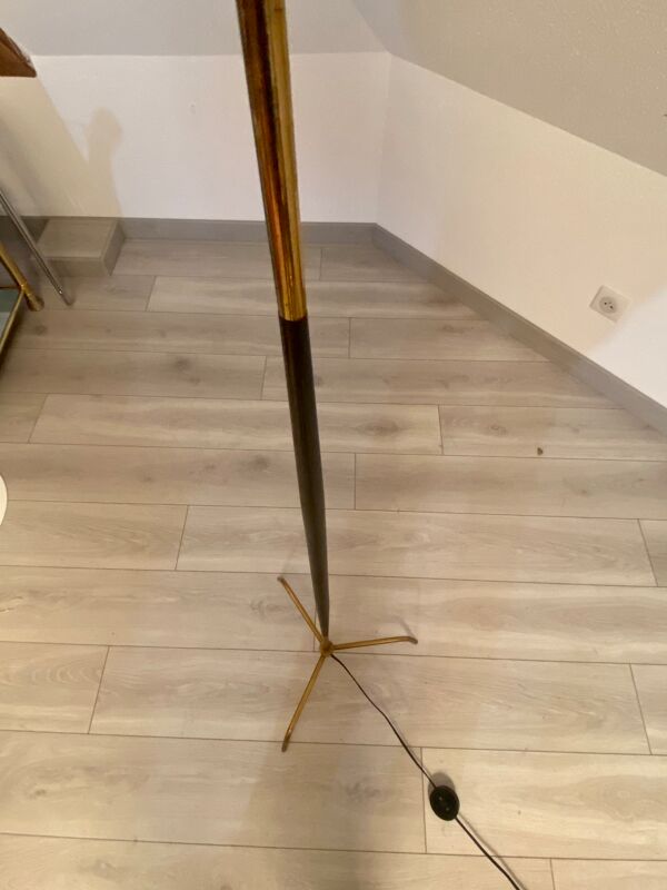 Lampadaire metal laiton année 50 design Lunel