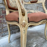 French Armchair with Floral Tapestry