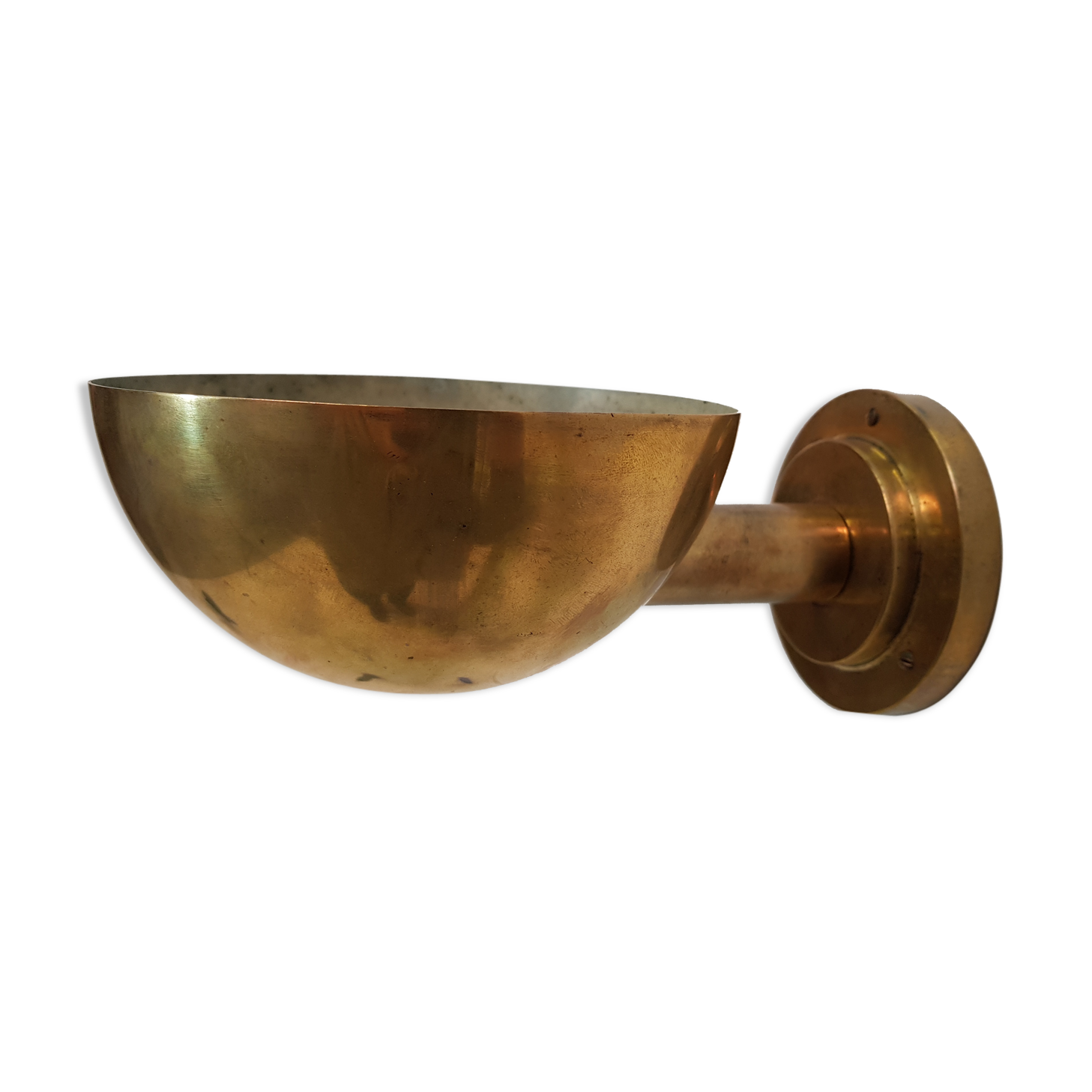 Vintage art deco brass wall light
