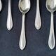 6 silver-plated metal mocha spoons English EPNS