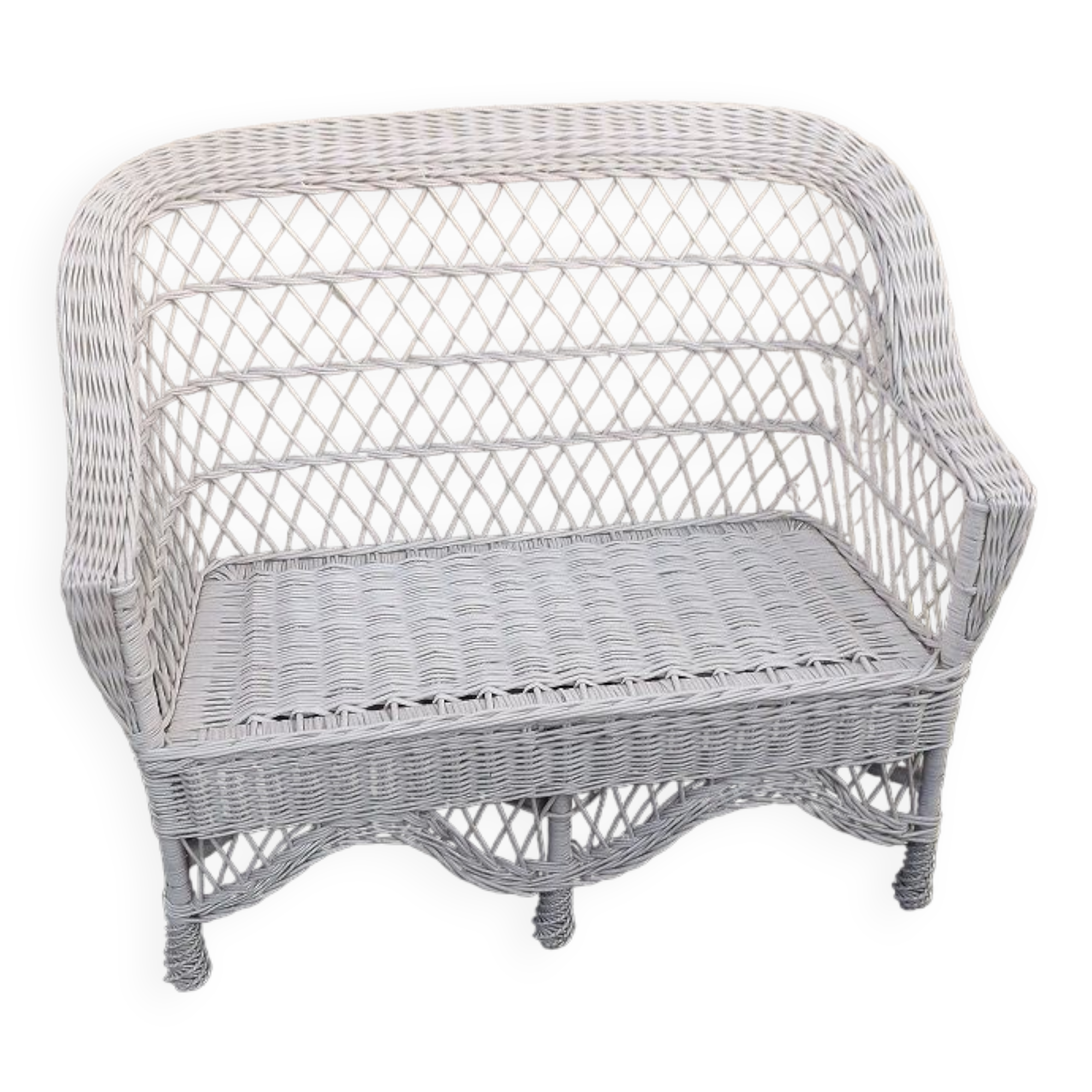 Banquette rotin