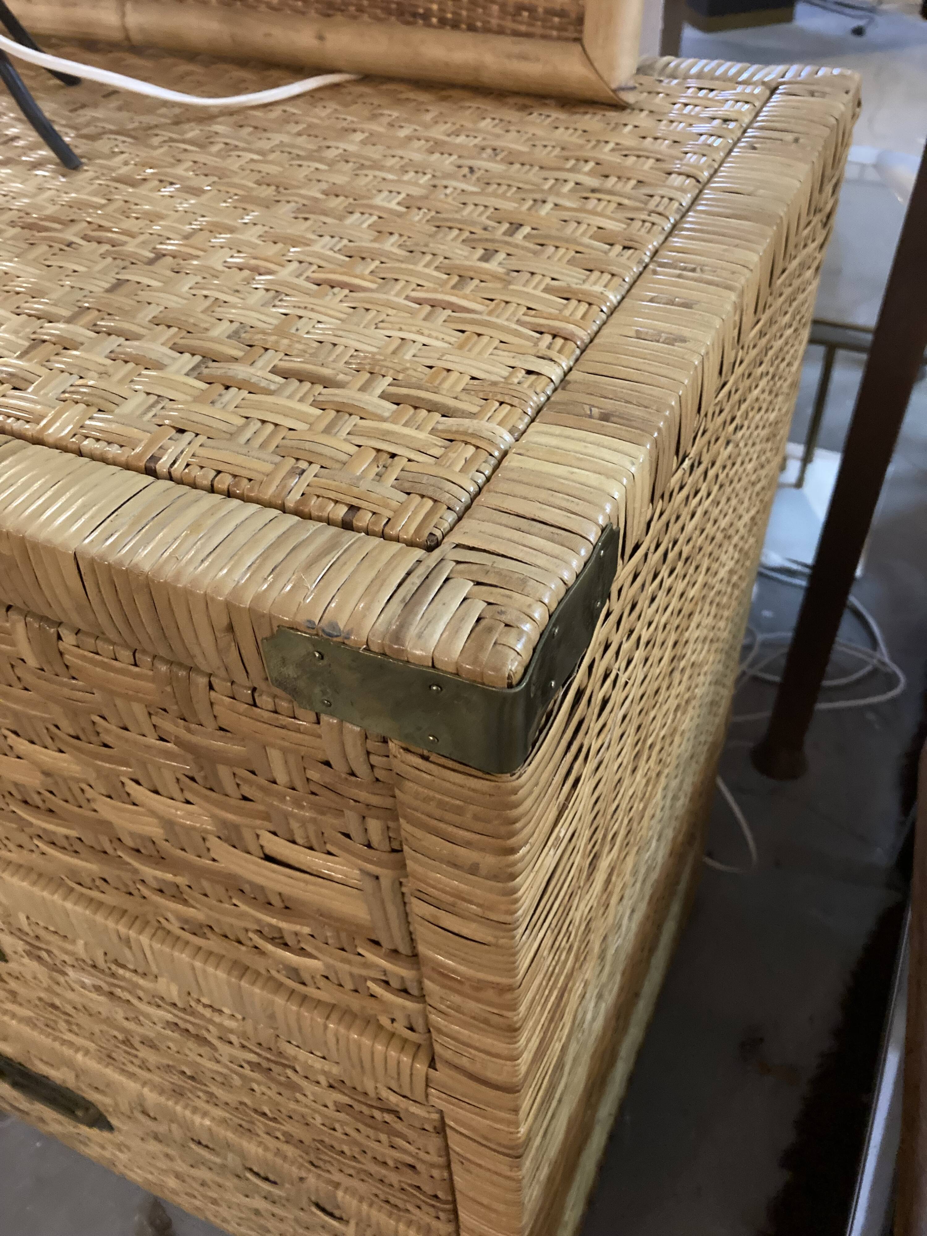 Mid-Century Modern Dresser, Rattan