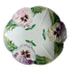 Assiette en barbotine, décor pensées, Choisy le roi