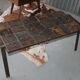 Brutal vintage slate coffee table