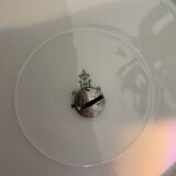 Porcelain and silver metal server